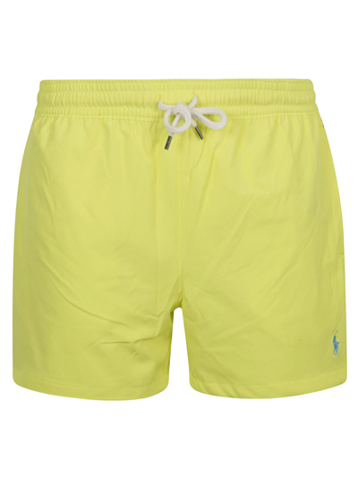 Shop Polo Ralph Lauren Traveler Shorts In Yellow