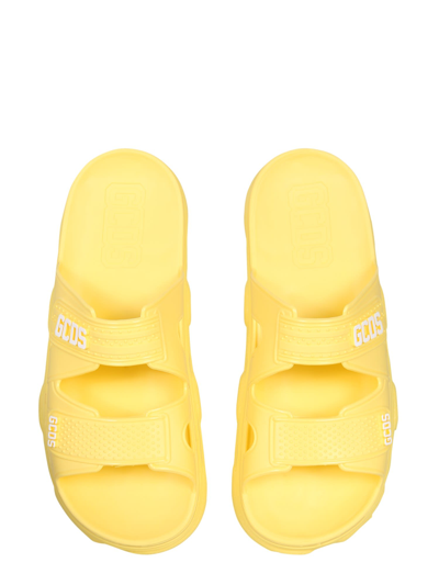 Shop Gcds Rubber Sandals In Yellow
