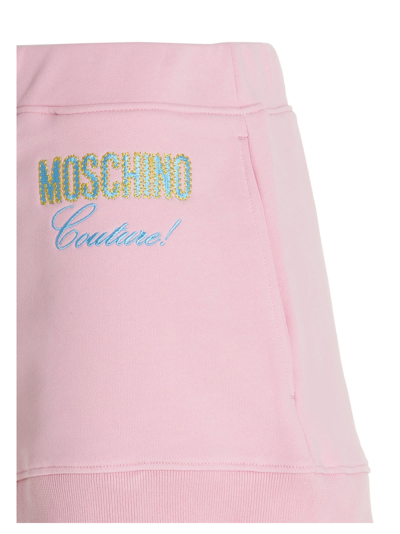 Shop Moschino Scalloped Hemline Shorts In Pink