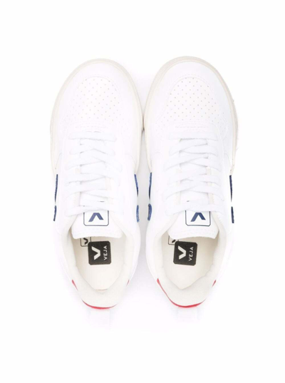 Shop Veja V-10 White Cotton  Kids Boys Sneakers