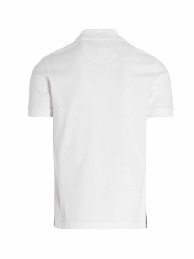 Shop Barbour Tartan Piqué Polo Shirt In White