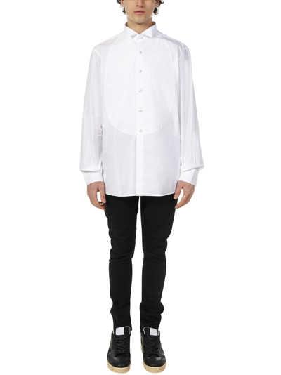 Shop Balmain Shirt In Blanc Optique