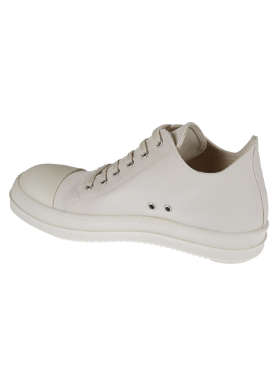 Shop Drkshdw Lace-up Low Sneakers In Bianco