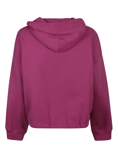 Shop Valentino Logo Embossed Hooded Sweatshirt In Full Pink