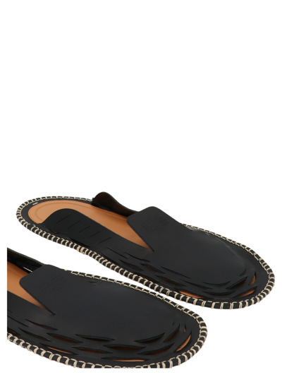 Shop Maison Margiela Logo Loafers In Black