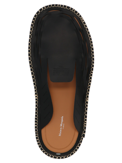 Shop Maison Margiela Logo Loafers In Black