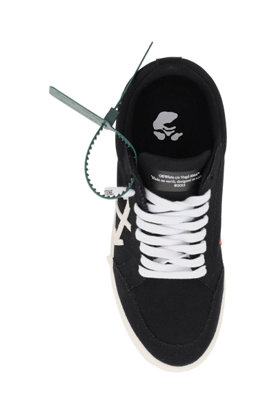 Shop Off-white Low Vulcanized Canvas Sneakers In Black