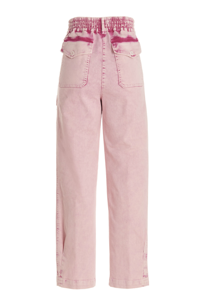Shop Nude Cotton Trousers In Pink