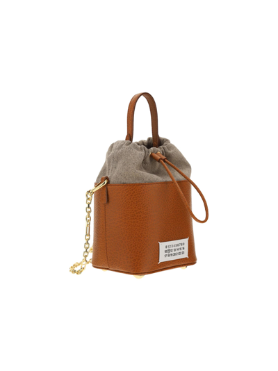 Shop Maison Margiela 5ac Bucket Bag In Caramello
