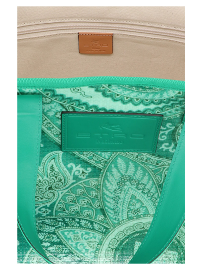 Shop Etro Paisley Bag In Verde