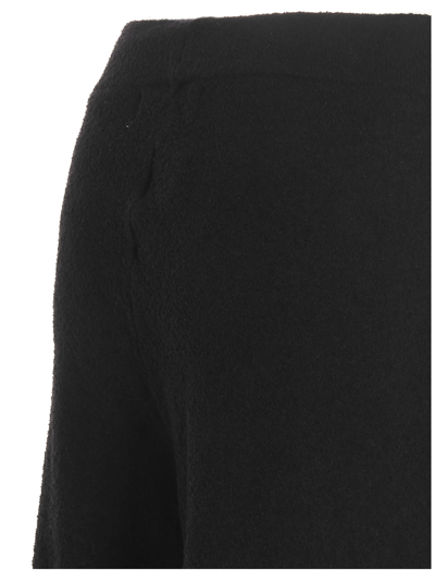 Shop Laneus Sponge Towel Bermuda Shorts. In Black