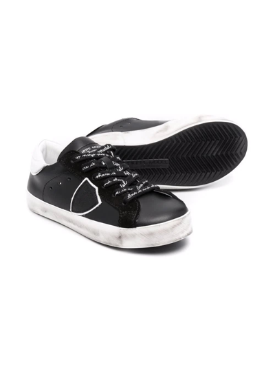 Shop Philippe Model Two-tone Sneakers In Black