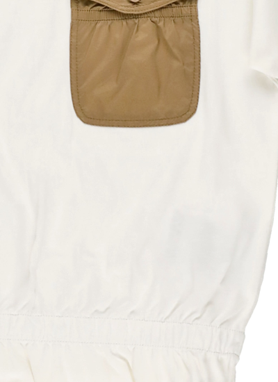 Shop Moncler T-shirt With Chest Pocket In Beige