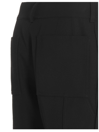 Shop Burberry Panel Detail Bermuda Shorts In Black