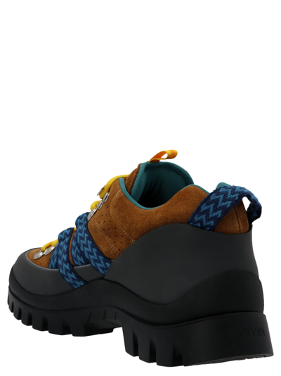 Shop Lanvin Hiking Sneakers In Multicolor