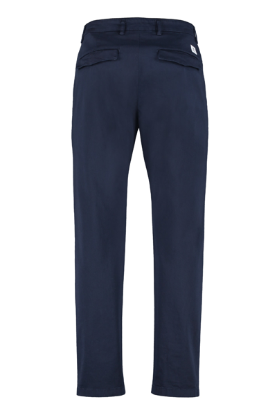 Shop Department Five Prince Stretch Cotton Chino Trousers In Navy