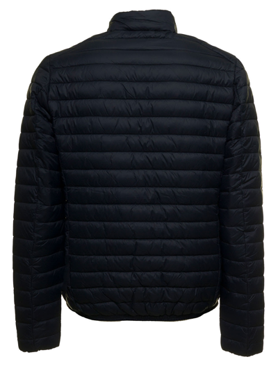 Shop Save The Duck Alexander Mans Blue Quilted Nylon Ecological Down Jacket