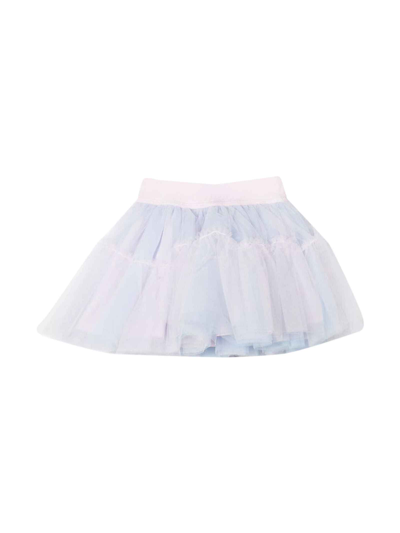 Shop Monnalisa Light Blue Mini Skirt