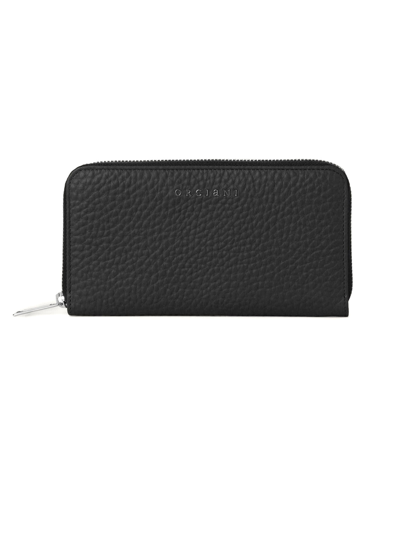 Shop Orciani Black Leather Wallet