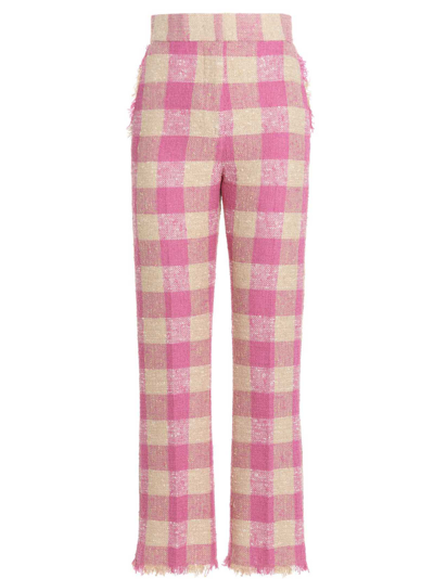 Shop Msgm Pants In Pink