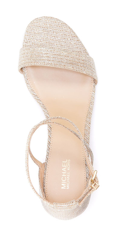 Shop Michael Michael Kors Serena Flex Sandals In Gold