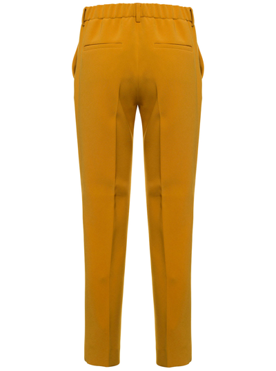 Shop Alberto Biani Womens Mustard Colored Tailored Trousers In Yellow