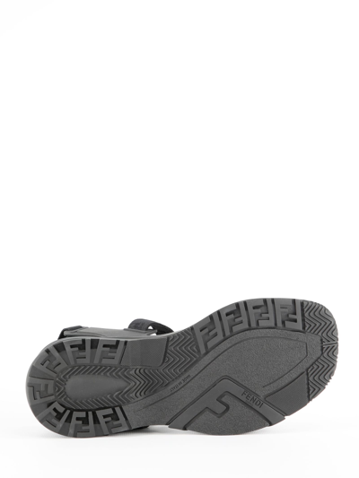 Shop Fendi Flow Sandals In Nero