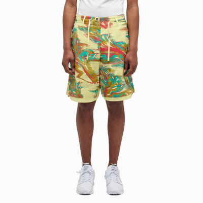Shop Stone Island Shadow Project Stone Island Summer Shorts 7619l0227 In Giallo