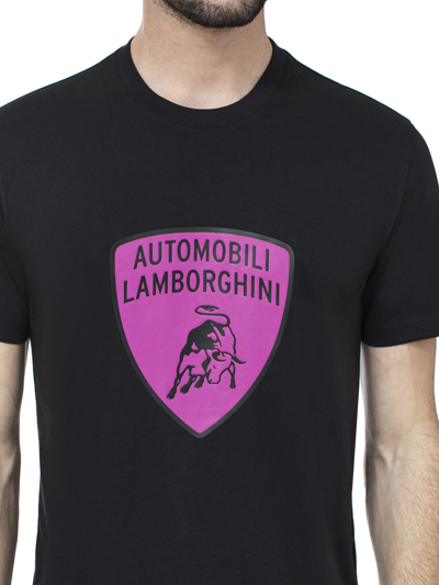 AUTOMOBILI LAMBORGHINI SHIELD COLOUR-BLOCK T-SHIRT 