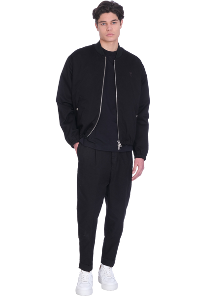 Shop Ami Alexandre Mattiussi Pants In Black Cotton