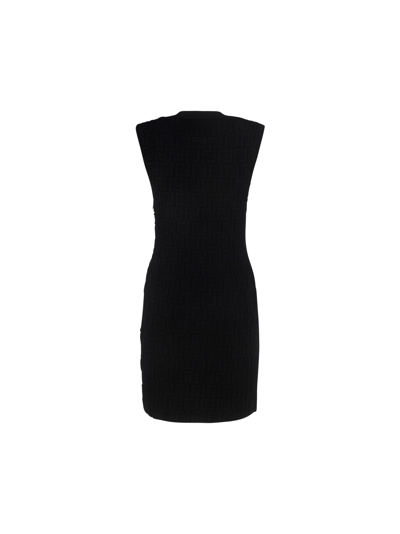 Shop Fendi Ff Dress In Black
