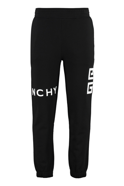 Shop Givenchy Stretch Cotton Track-pants In Nero