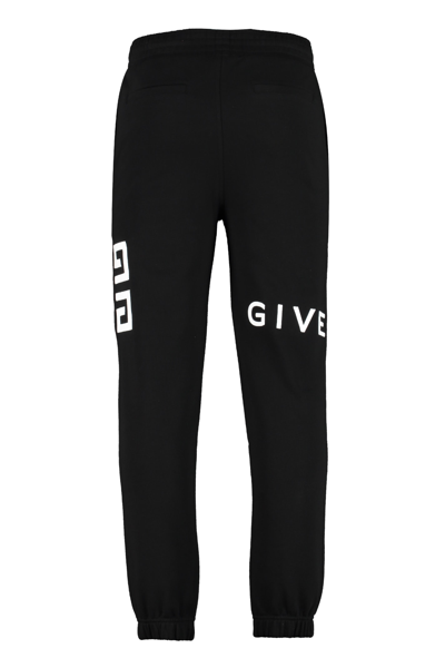 Shop Givenchy Stretch Cotton Track-pants In Nero