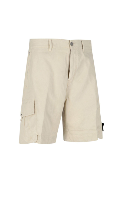 Shop Stone Island Shadow Project Shadow Project Cargo Shorts In Beige