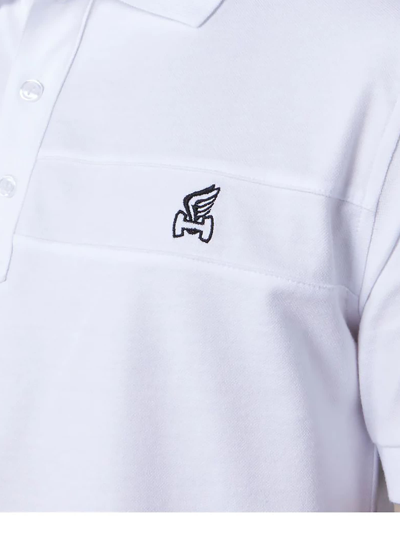 Shop Hogan White Cotton Polo Shirt In Bianco