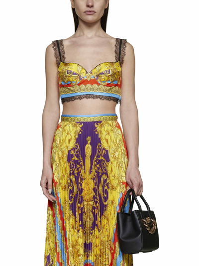 Shop Versace Top In Multicolor