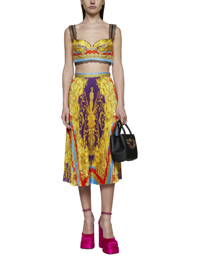 Shop Versace Top In Multicolor