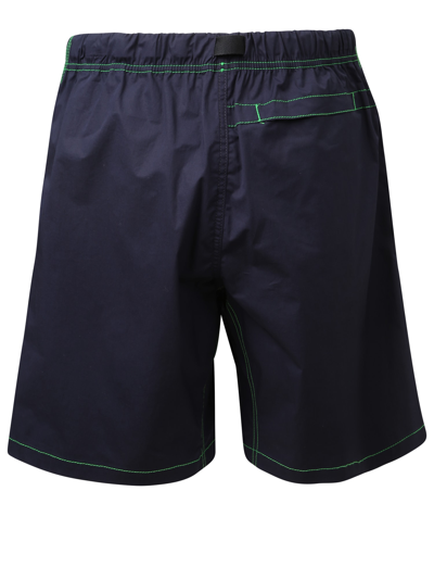 Msgm Logo Print Sports Shorts In Deep Blue