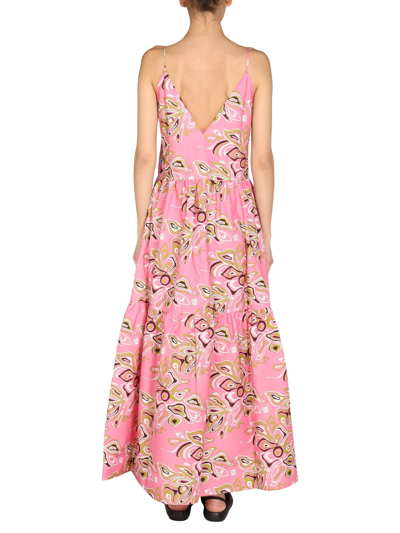 Shop Emilio Pucci African Print Dress In Rosso
