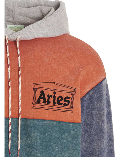 Shop Aries Logo Hoodie In Multicolor