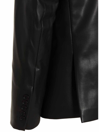 Shop Misbhv Vegan Leather Blazer Jacket In Black