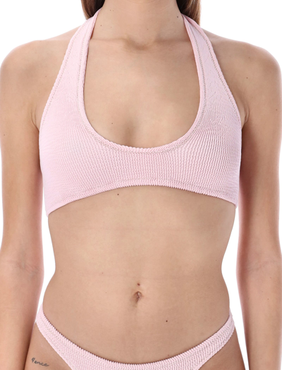 Shop Reina Olga Pilou Scrunch Bikini Set In Baby Pink