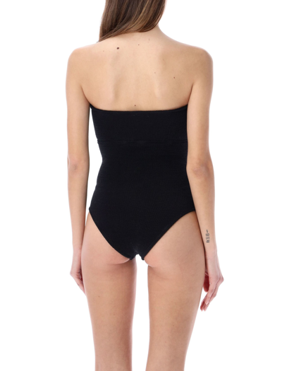 Shop Reina Olga La Sciura Scrunch One-piece Swimsuit In Black