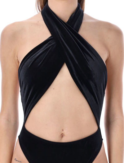 Shop Reina Olga Italian Stallion One-piece Swimsuit In Black