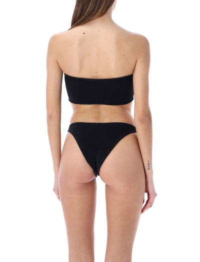 Shop Reina Olga Ausilia Scunch Bikini Set In Black