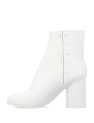 Shop Maison Margiela Rubber Tabi Boot In White