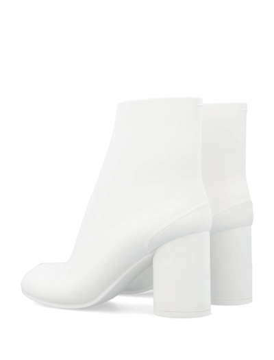 Shop Maison Margiela Rubber Tabi Boot In White