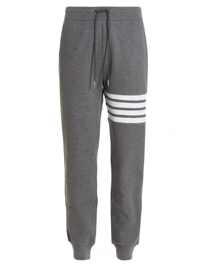 Shop Thom Browne Waffle Joggers In Gray