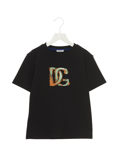 Shop Dolce & Gabbana Reborn To Live Logo T-shirt In Black