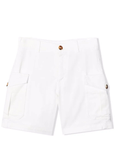 Shop Brunello Cucinelli White Cotton Shorts In Bianco